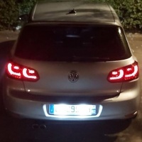 2 luzes traseiras do VW Golf 6 - fullLED dinâmico - visual R20 - preto escurecido