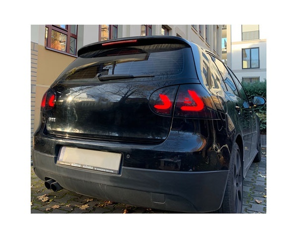 2 achterlichten carDNA VW Golf 5 03-08 fullLED - Zwart
