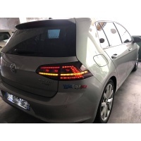 2 luces traseras VW Golf 7 con aspecto GTI - LED - Cromo ahumado