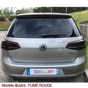 2 Feux arriere VW Golf 7 look GTI - LED - Chrome fume