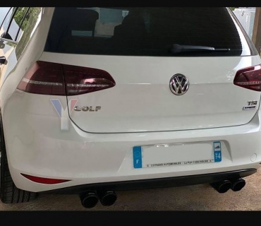2 Feux arriere dynamiques VW Golf 7 - LED look R - Rouge Fume