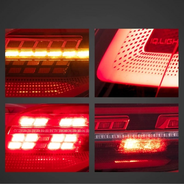 Luces traseras dinámicas 2 VW Golf 8 20-23 - LED look IQ - Rojo