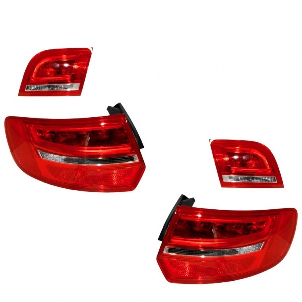 2 luzes LED AUDI A3 Sportback 04-13 Vermelho - estilo facelift