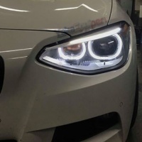 2 faróis BMW Serie 1 F20 Angel Eyes LED V2 fase 1
