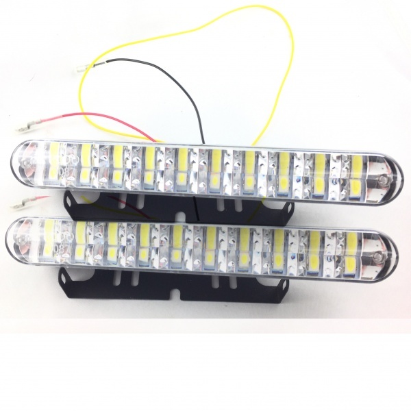 2 Dagrijlichten 5 LED Dagrijlichten 18 cm - Zuiver Wit HOOG + Module