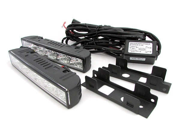 2 luces de circulación diurna 5 luces LED de conducción diurna 15 cm - blanco puro - aprobación diurna R87