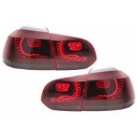 2 luces traseras VW Golf 6 - fullLED dinámico - look R20 - rojo cereza