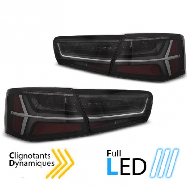 2 AUDI A6 C7 rear lights - fullLed black tint - Dynamic