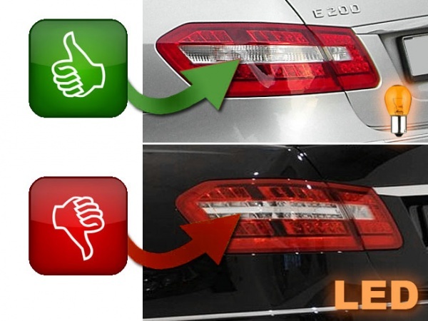 2 luzes full-LED Mercedes classe E W212 - vermelho