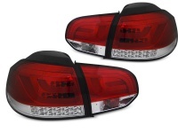 2 luces traseras VW Golf 6 - LTI + LED - Rojo