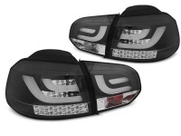 2 faróis traseiros VW Golf 6 - LTI + LED - Preto