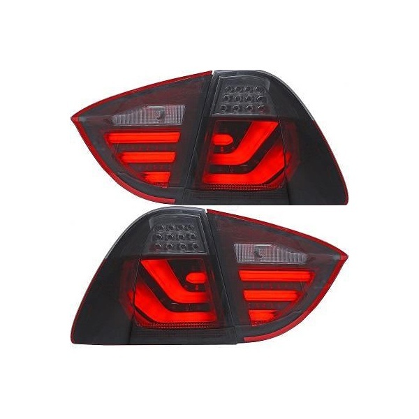 2 BMW Serie 3 E91 05-08 rear lights - LTI - Smoked - Red