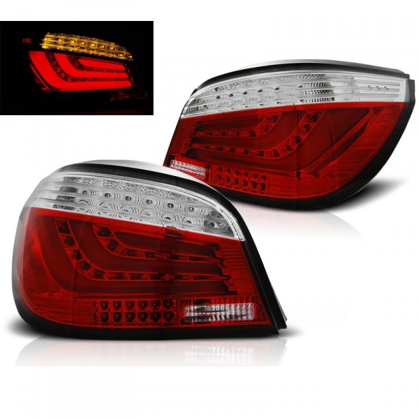 2 BMW Serie 5 E60 LED rear lights LTI 07-09 - Red