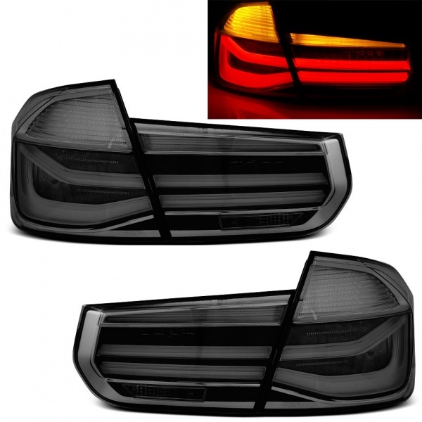 2 BMW 3 Series F30 LED taillights - 11-15 - Black