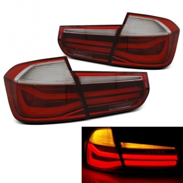 2 Feux arriere LED BMW Serie 3 F30 - 11-15 - Rouge Blanc