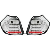2 BMW Serie 1 E87 04-07 rear lights - LTI - Chrome