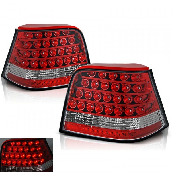 2 VW Golf 4 (1J) LED taillights - Red