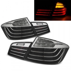 2 luces traseras LED BMW Serie 5 F10 look LCI - 10-13 - Negro Cromado