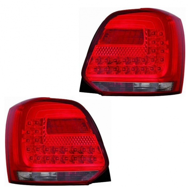 2 faróis traseiros VW Polo 6R 09-14 - LED - Vermelho