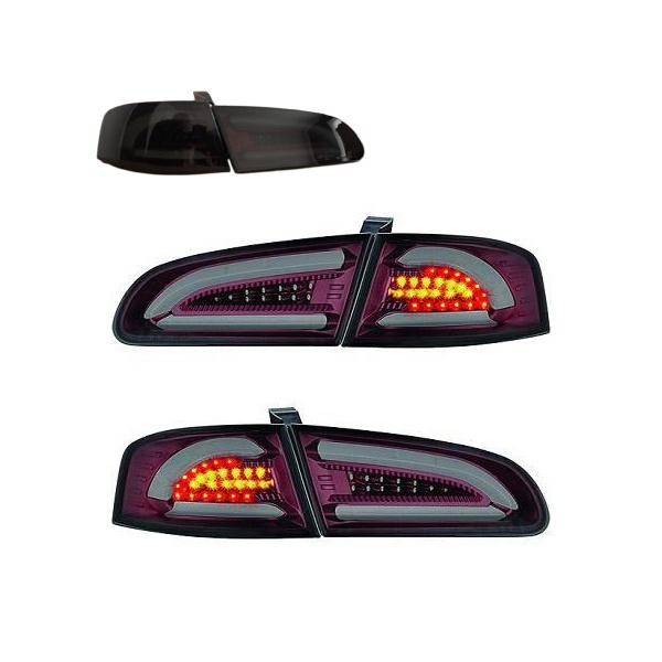 2 luces SEAT Ibiza 6L 02-08 - LTI + LED - Rojo ahumado