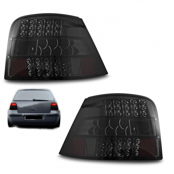 2 luzes traseiras VW Golf 4 97-03 - LED - tonalidade preta