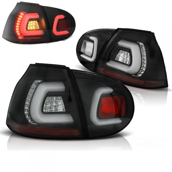 2 VW Golf 5 03-08 LED LTI-achterlichten GTI-look - Zwart