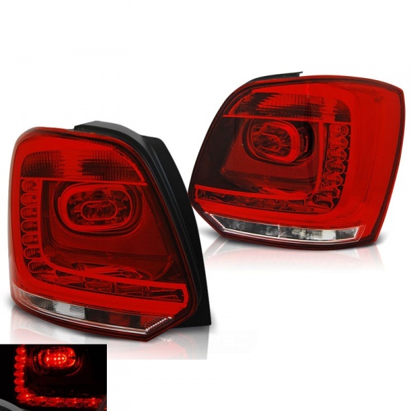 2 VW Polo 6R 09-14 rear lights - LED - Red