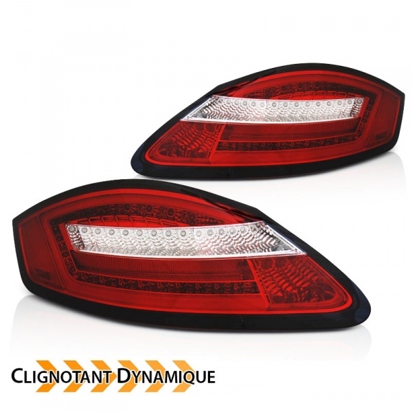 2 Porsche Boxster Cayman 987 fullLED dynamic lights 04-08 - Red