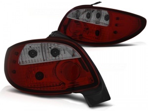 2 Peugeot 206 206+ rear lights - Smoked red