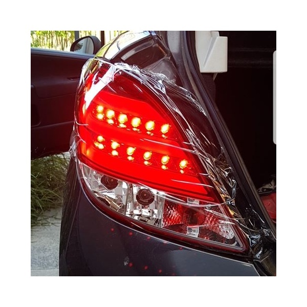 2 luci posteriori a LED LTI Peugeot 207 - rosse