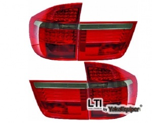 2 BMW X5 E70 06-10 rear lights - LTI - Smoked Red