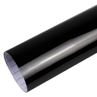 Revestimiento de vinilo adhesivo Negro Alto brillo por metro / 150cm