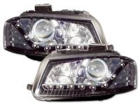 2 Audi A3 8P Devil Eyes LED headlights - Black