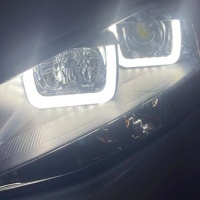 2 VW Golf 7 koplampen - 3D U-LED - Zwart