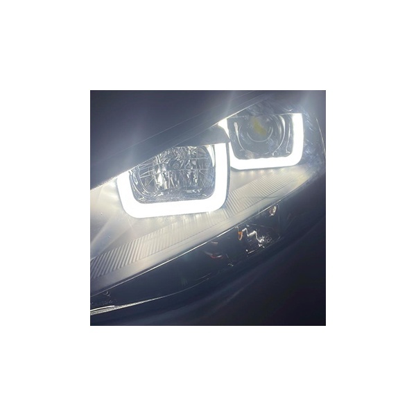 2 VW Golf 7 front headlights - 3D U-LED - Black