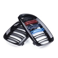 Grilles grille BMW Serie 3 E92 E93 07-10 - M color look - Glossy black