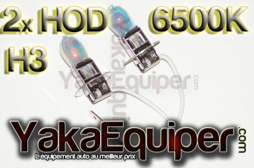 Pack Ampoule H3 HOD Effet Xenon - Cristal White 6500K