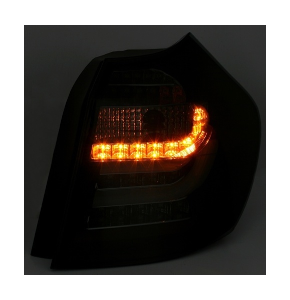 2 BMW Serie 1 E87 08-11 achterlichten - LTI - Zwart