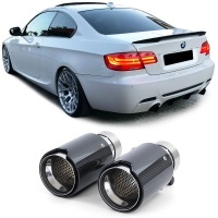 Embouts Echappement inox carbone BMW 60-64mm - look mperf