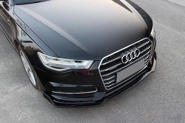 Front blade spoiler - AUDI A7 4G - black - 10-17 for RS7