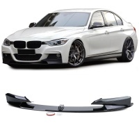 Spoiler de pára-choques - BMW Serie 3 F30 F31 -11-19 - mperf look 1 peça - preto brilhante