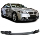 Spoiler lame pare choc - BMW Serie 5 F10 F11 10-17 - look mperf 1 piece - noir carbone