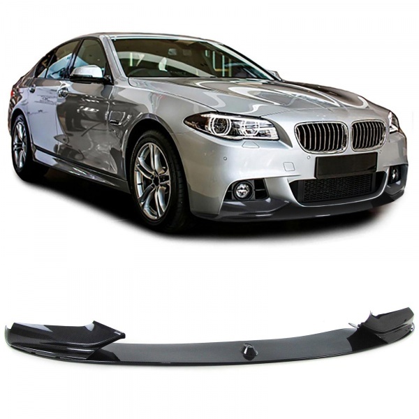 Bumper blade spoiler - BMW Serie 5 F10 F11 10-17 - mperf look 1 piece - carbon black