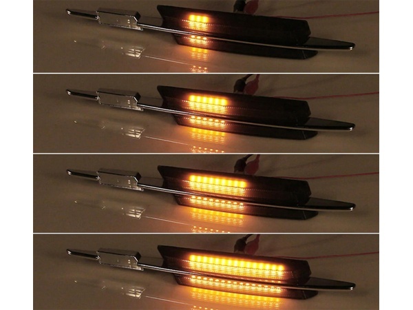 Indicadores repetidores LED dinâmicos BMW E82 E88 E60 E90 E92 - Preto fumado