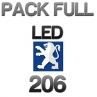 Pack Eclairage Full LED PEUGEOT 206 - Blanc pur