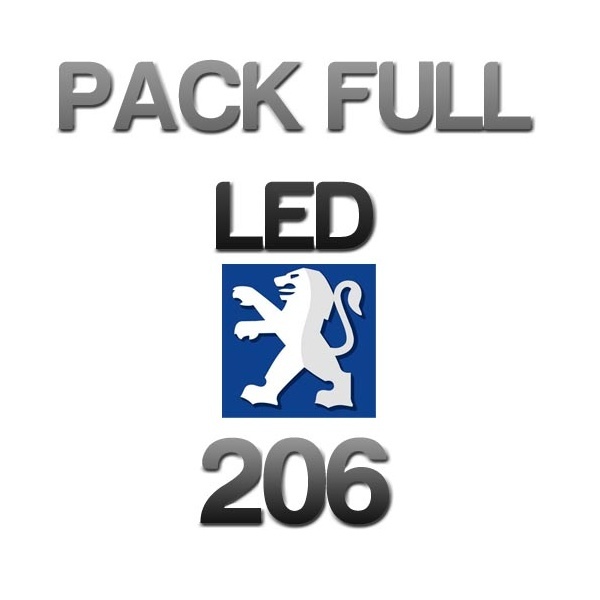 Pacchetto luci LED PEUGEOT 206 completo - bianco puro