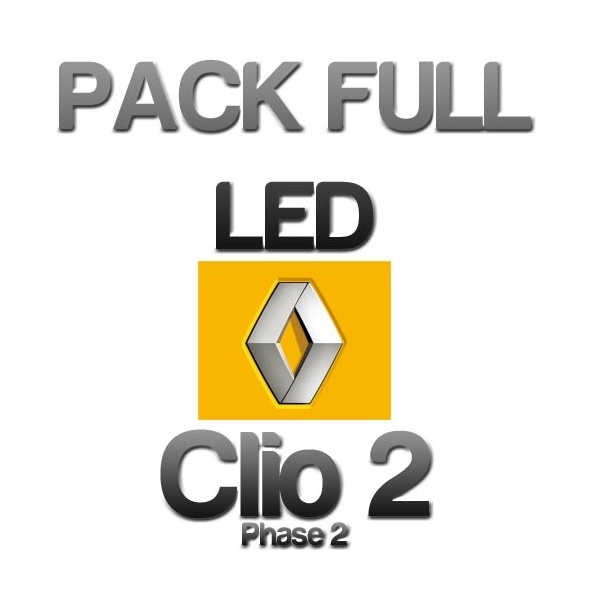 RENAULT Clio 2 Volledig LED verlichtingspakket - Phase 2 - Pure White