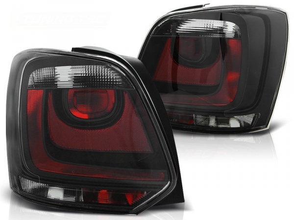 2 luces traseras VW Polo 6R 09-14 - Aspecto GTI - Teñido de rojo