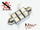 Navette 39mm LED Nav<sup>6</sup> SMD - Anti Erreur OBD - C5W - Blanc Pur