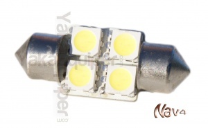 Navette 31mm LED Nav<sup>4</sup> SMD - Culot C3W - Blanc Pur